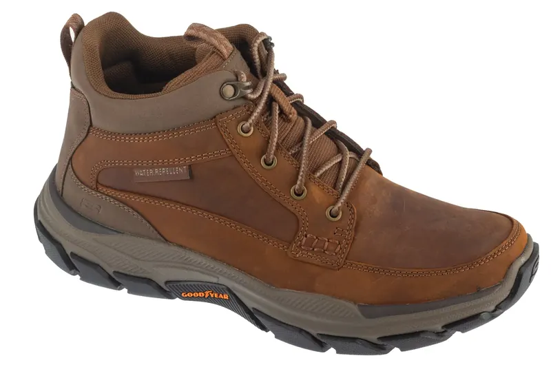 Skechers Respected - Boswell 204454-CDB, Męskie, Brązowe, buty zimowe, skóra licowa, rozmiar: 43