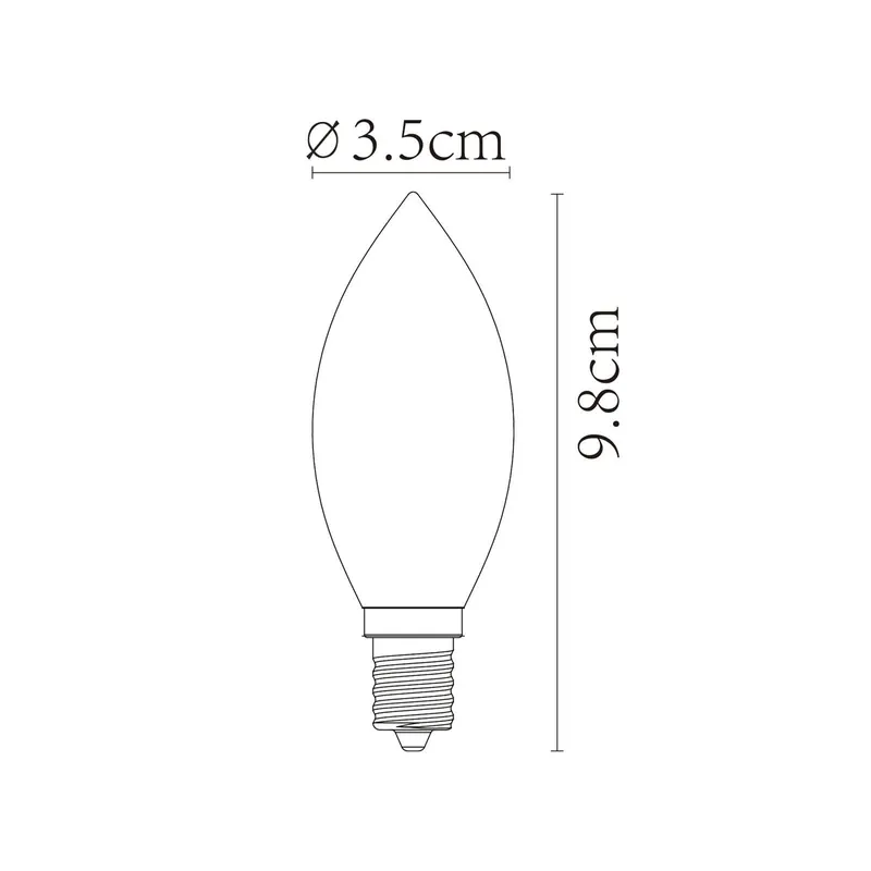 Żarówka świeca LED E14 3W 2,200K ściemniana