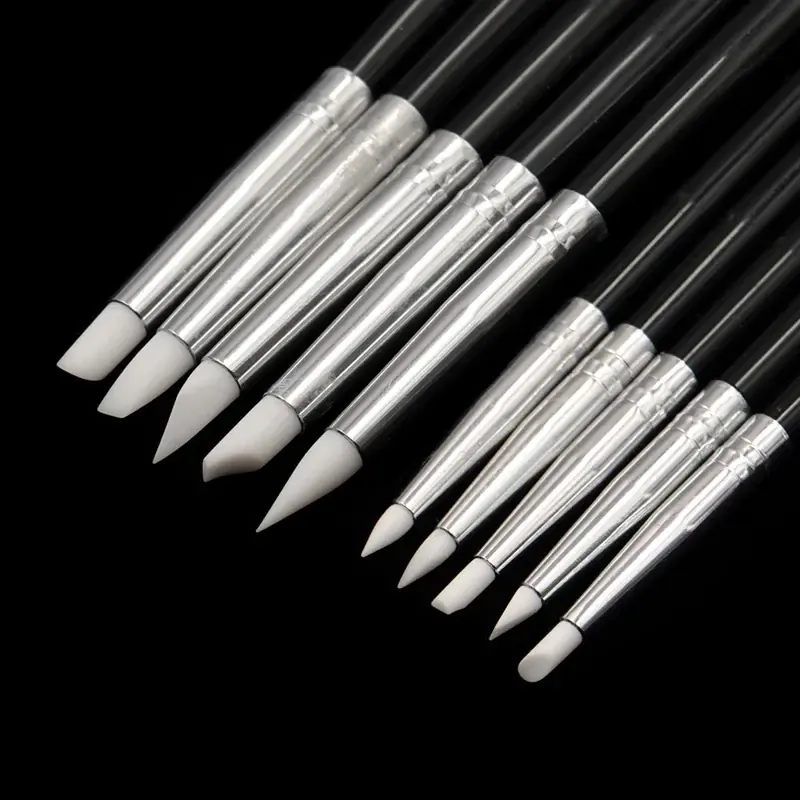 5 sztuk żywica dentystyczna silikon kształtowanie pędzel do długopisu pędzel artystyczny stomatologia kompozyt cement porcelana kształtowanie zębów DIY narzędzie do rysowania