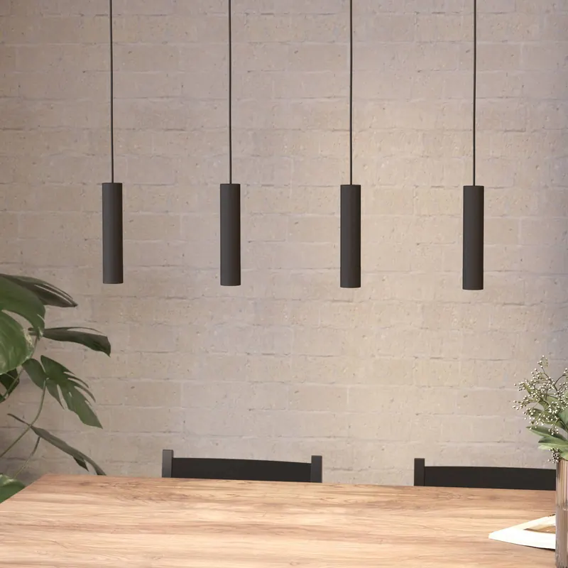 Lampa wisząca LED Almudaina, czarna, długość 84 cm, 4-punktowa,