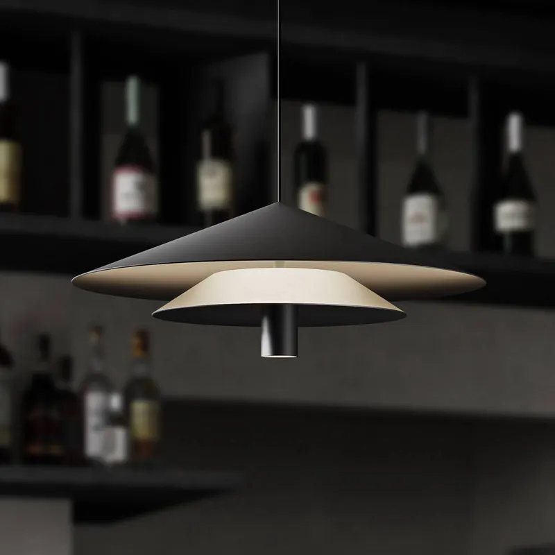 Karman Żyrandol LED ASSO, czarny, metal, Ø 42 cm