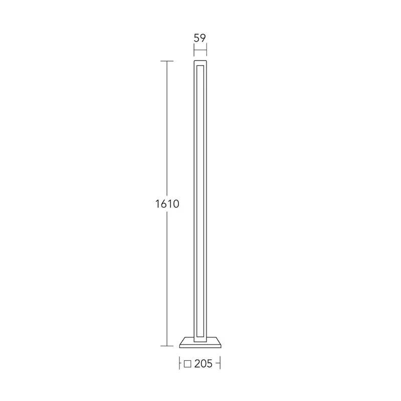 HerzBlut lampa stojąca LED Karl K, drewno, ściemniana, 161 cm