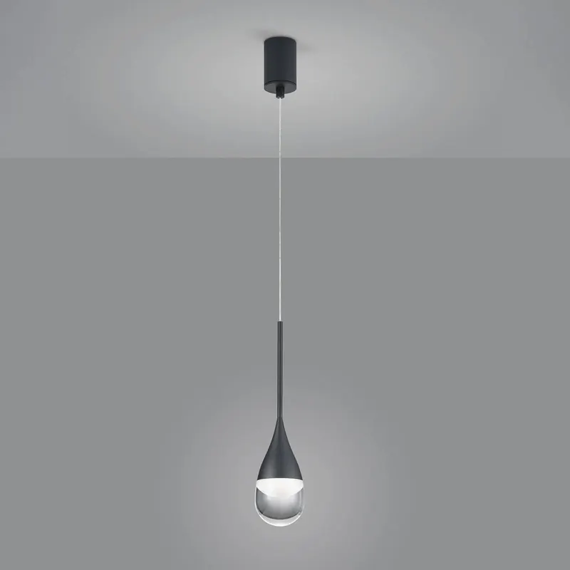 Helestra Deep żyrandol LED, matowy czarny