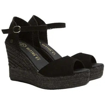 La Valeta Espadrilles Charlene Peep Toe Negro