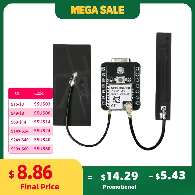 Moduł ESP32 S3 Lora Meshtastic Lora SX1262 868MHz 915MHz antena XIAO ESP32S3 do zestawu startowego Meshtastic LoRa, LoRaWAN, WiFi, BLE