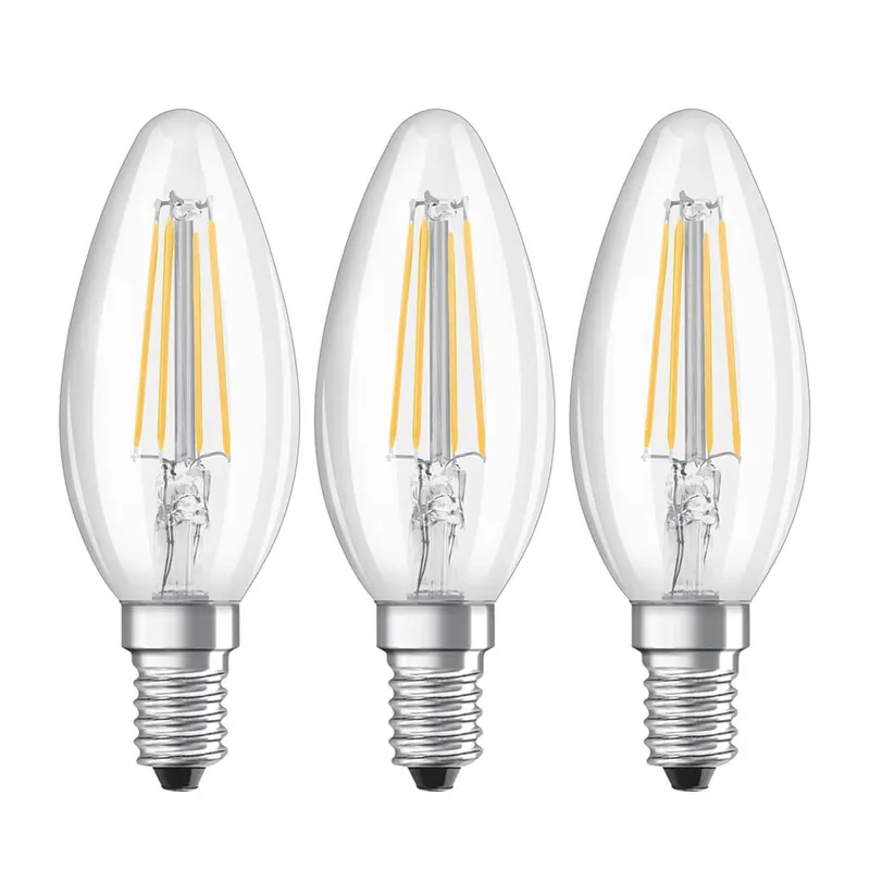 Żarówka świeca E14 4W filament 2 700 K 3 szt.