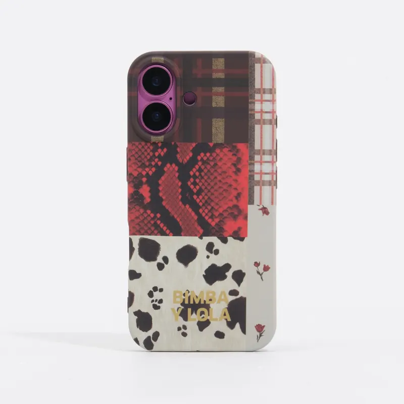 Etui twarde iPhone 16 patchwork pyton