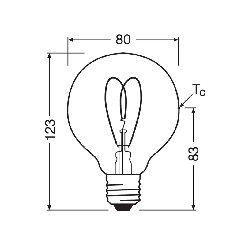 OSRAM LED Vintage G80 E27 4,9W 922 Heart Filament ściemniany złoty