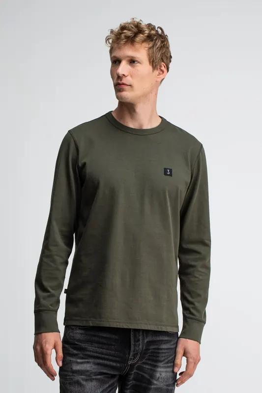 Butcher of Blue Army Tee Ls Mocha Brown Maat: S | Basic T-Shirts Outlet | Heren | Bruin