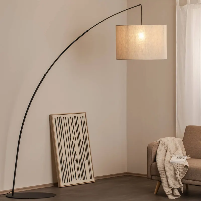 Lampa stojąca Moby Nature z abażurem tekstylnym