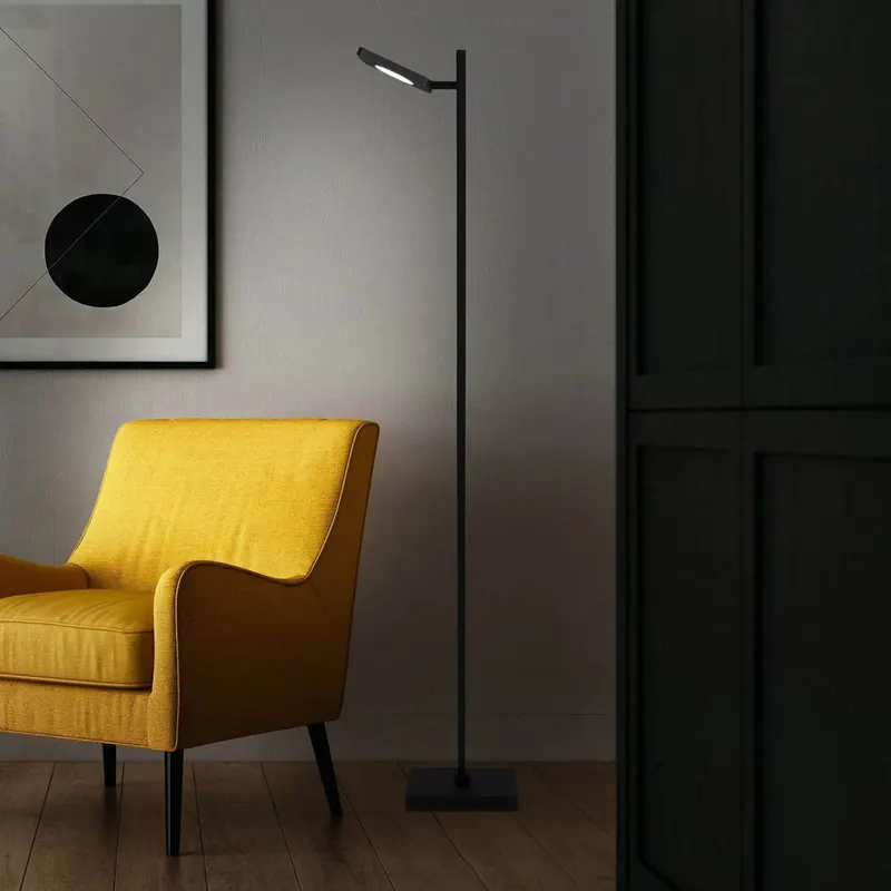Lampa stojąca LED Lupa czarna wysokość 135cm metal touchdim