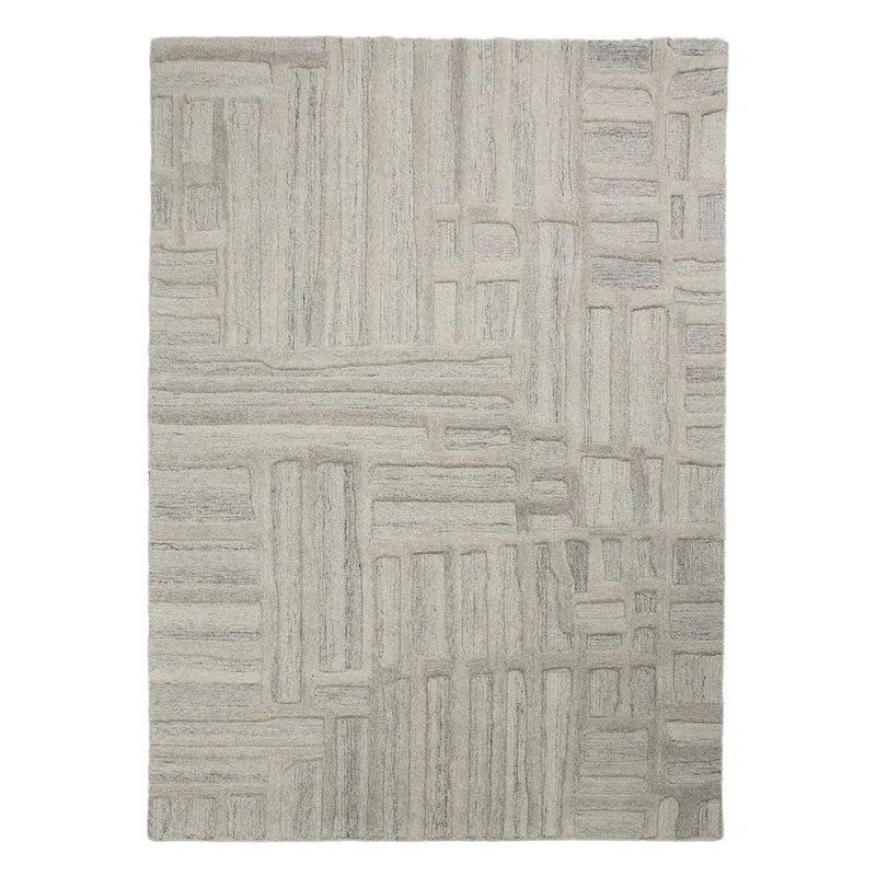 Szarobeżowy wełniany dywan tkany ręcznie 200x300 cm Elva  – Flair Rugs
