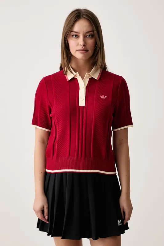 adidas Originals  Cable Knit polo swetrowe z wiskozą damskie