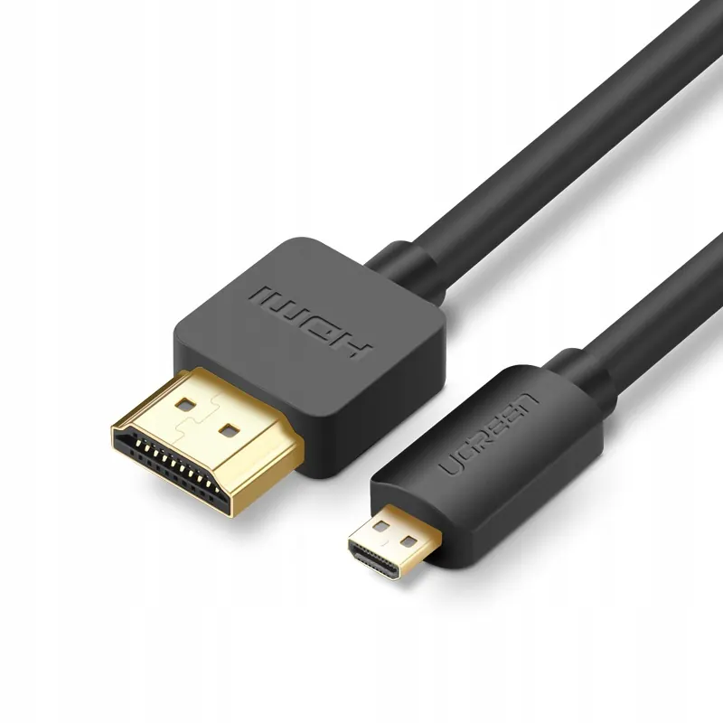 Kabel przewód Audio Video microHDMI Hdmi 2.0 1m czarny