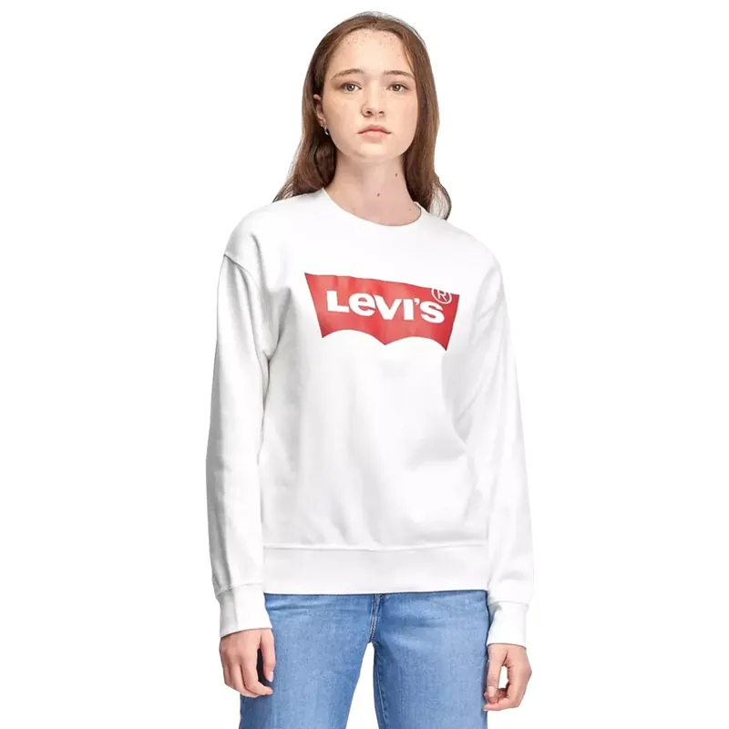 Levi's Graphic Standard Crew Hoodie 186860011, Damskie, Białe, bluzy, bawełna, rozmiar: M