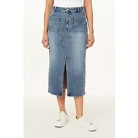 Scotch & Soda Denim Midi Skirt Beverly Hills Maat: W30 | Spijkerrokken Outlet | Dames | Blauw