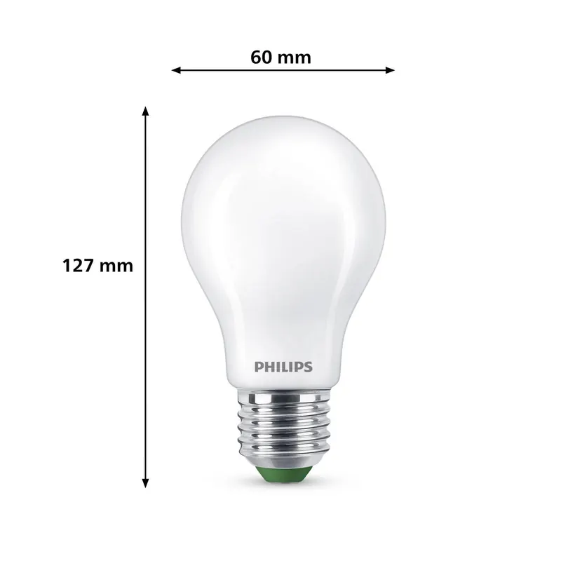 Philips E27 Żarówka LED A60 4W 840lm 2700K matowa, opakowanie 3 szt