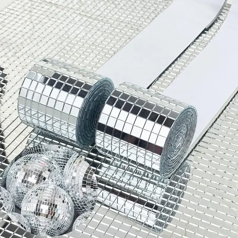 2025 Nowe Samoprzylepne Prawdziwe Rękodzieło Mini Kwadratowe Lusterka Mozaika Płytki Naklejki Łazienka DIY Rękodzieło Dekoracja Domu Tworzenie