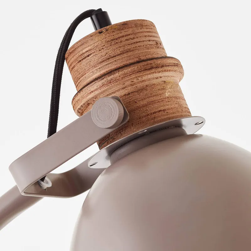 Lampa stojąca Erena, obrotowa głowica, taupe