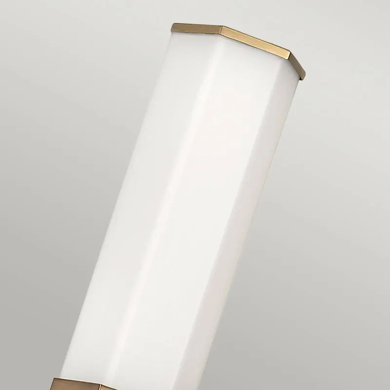 Kinkiet LED Facet Single, mosiądz, 36 cm, IP44
