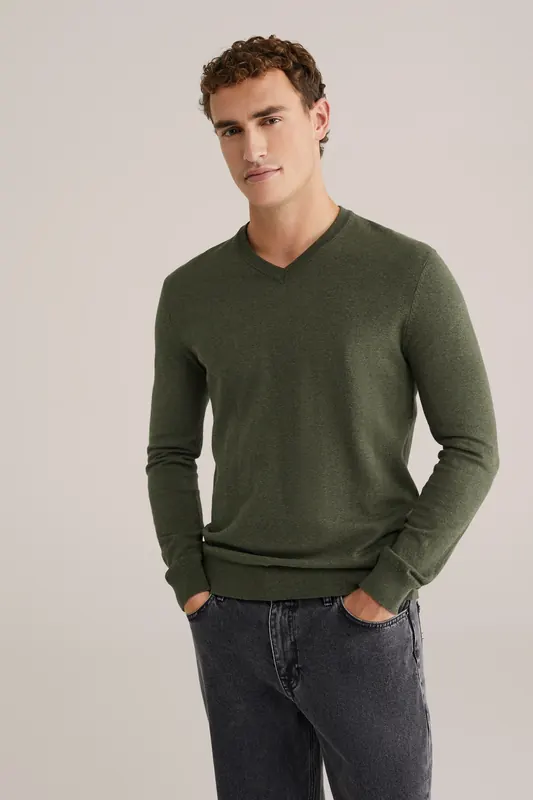 We Fashion Pullover Army Green Maat: XXL | Sweaters Outlet | Heren | Groen