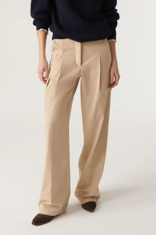 BA&SH Pantalon Vara Beige Maat: S | Cargobroeken Outlet | Dames | Beige