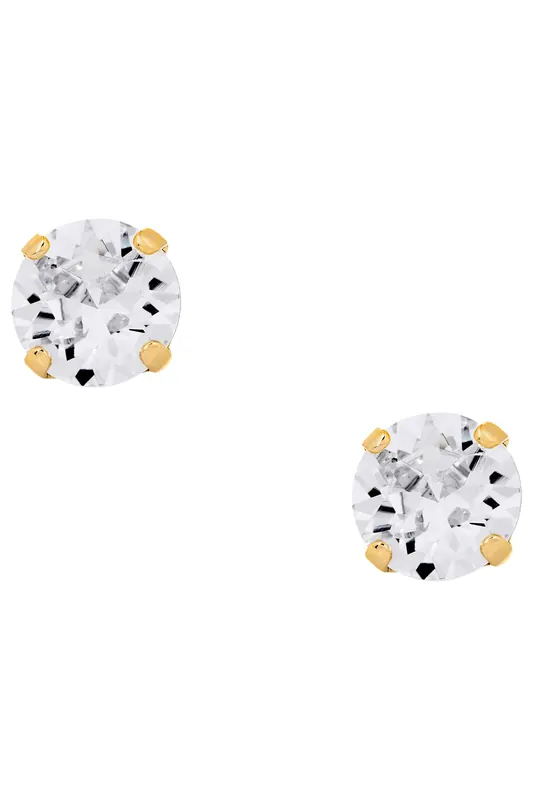 OTAZU Crystal Gold Earpins Maat: OS | Oorbellen Outlet | Dames | Wit