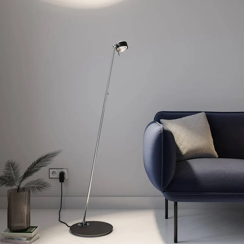 Puk Mini Floor Mini Single LED matowa/przezroczysta, czarna