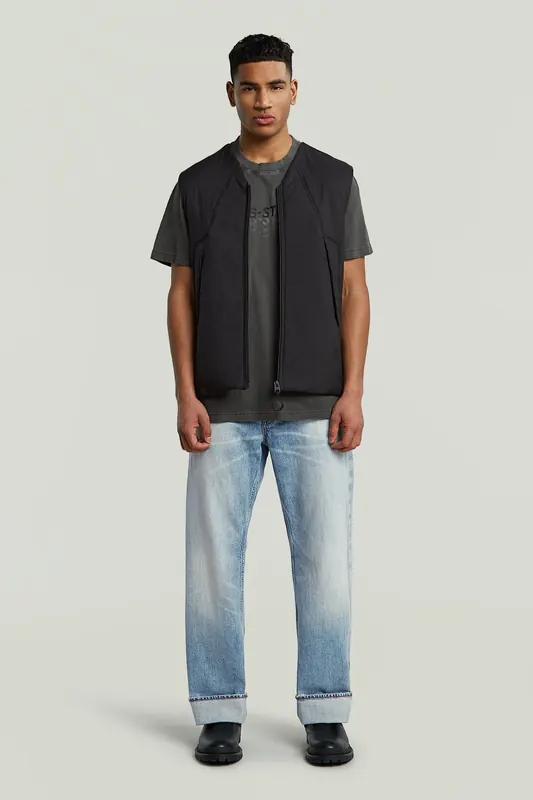 G-Star Multi Logo Overdyed Loose R T Dk Black Gd Maat: M | T-shirts met Print Outlet | Heren | Zwart