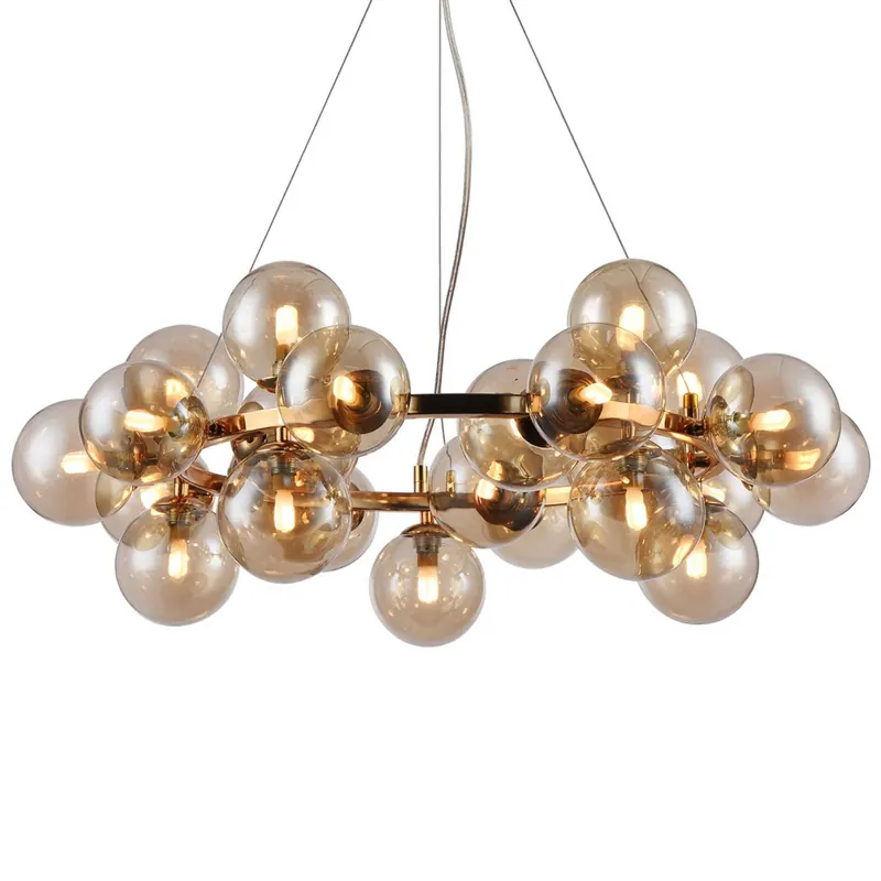 Okrągła lampa wisząca Dallas, złota