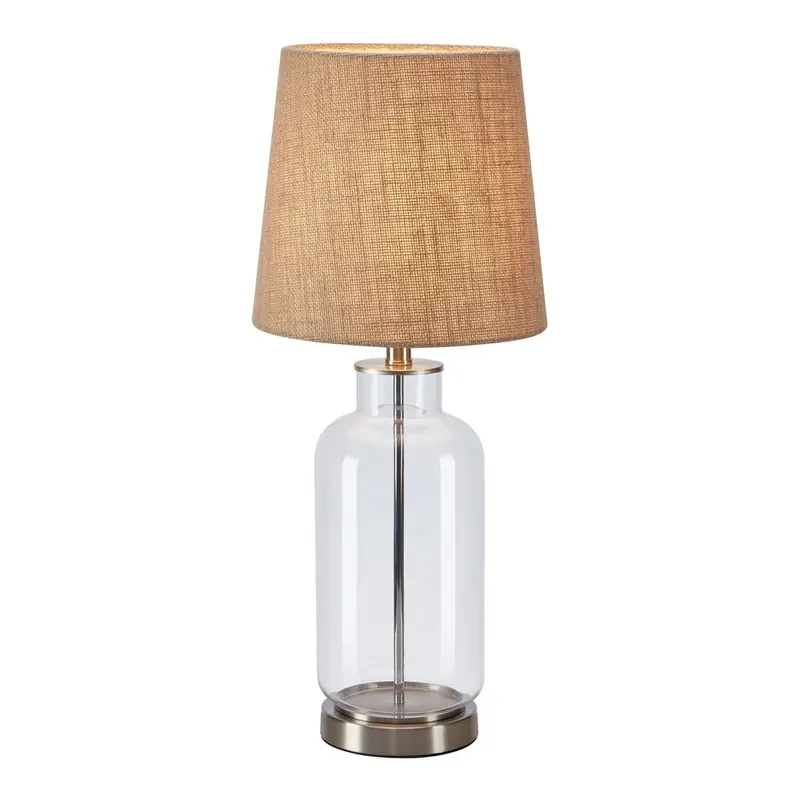 Lampa stołowa z kloszem z juty (wys. 60 cm) Costero – Markslöjd