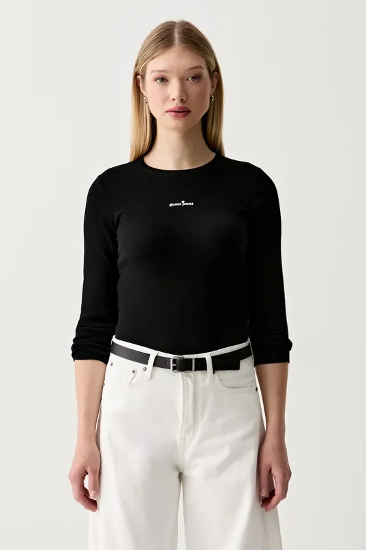 Guess Jeans longsleeve damski bawełniany z elastanem