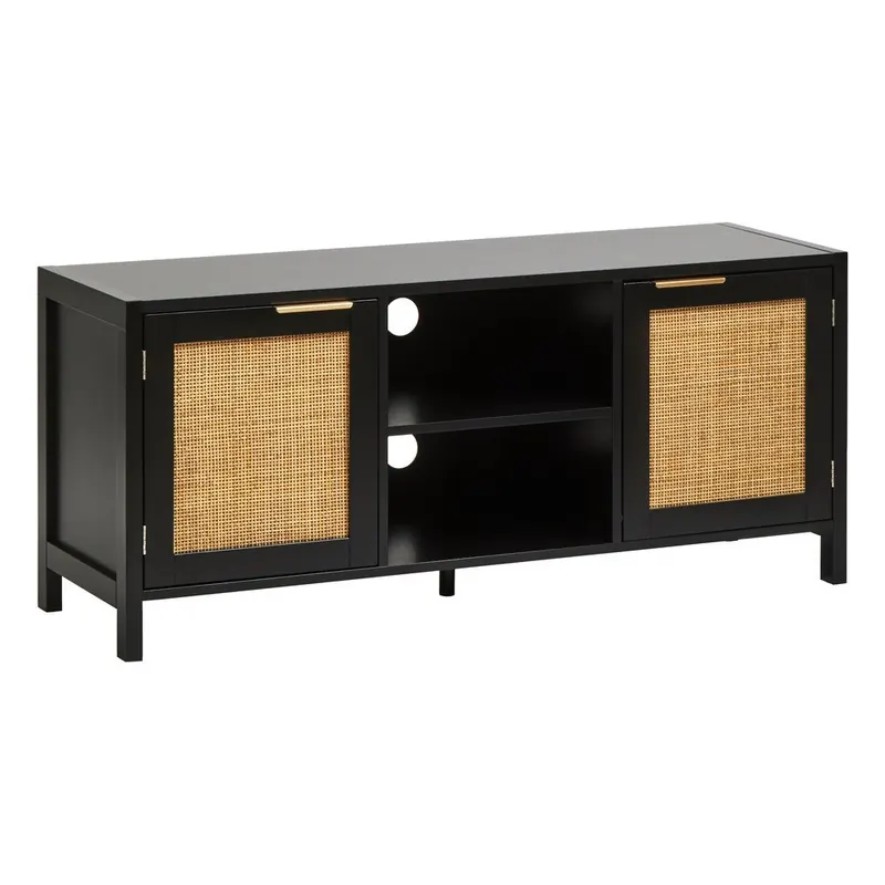 Czarna szafka pod TV 120x52x38 cm Sherman – Premier Housewares