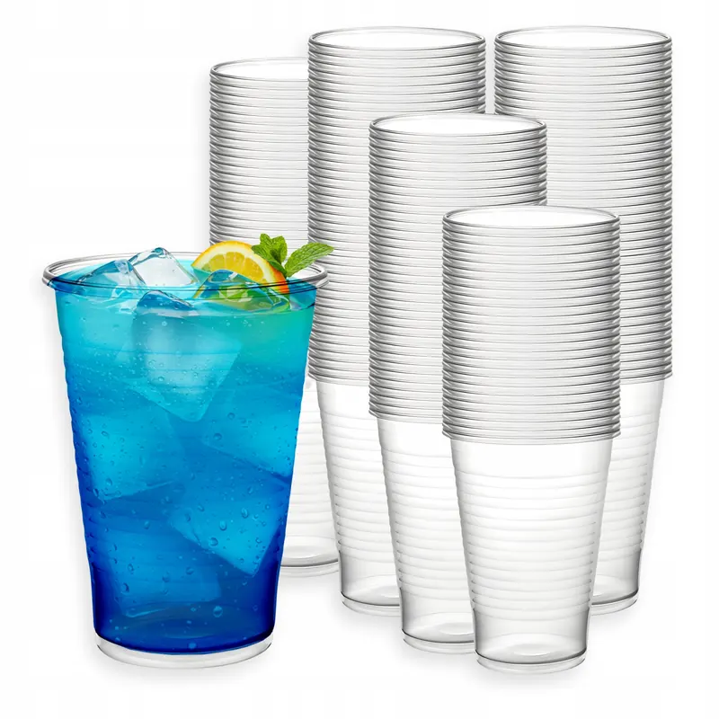 Kubki plastikowe 200ml 100szt kubek Wu Do Zimnego Przezroczyste bezbarwne