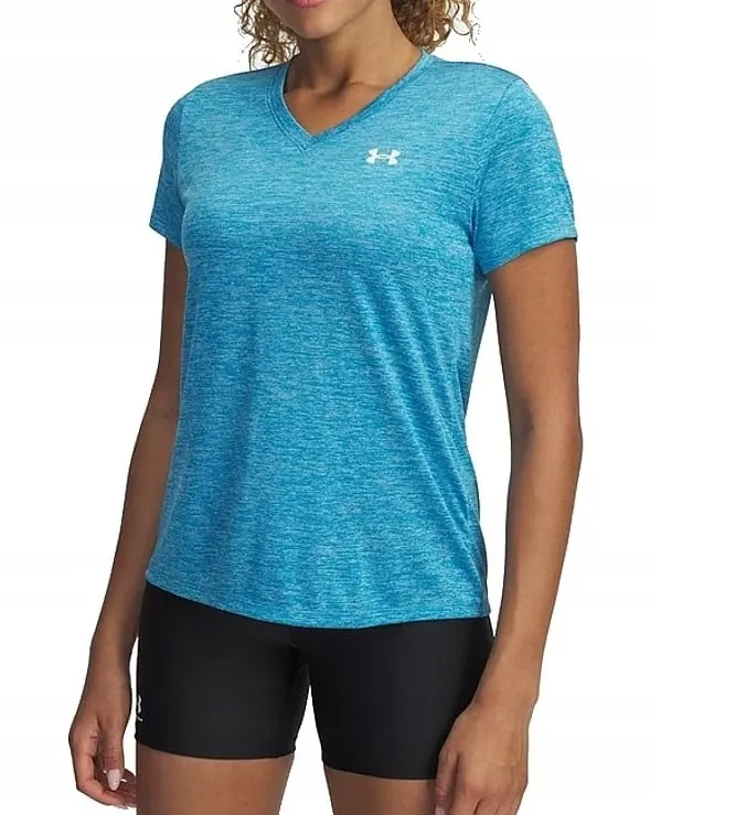 UNDER ARMOUR damska koszulka treningowa Tech SSV Twist niebieska (M)