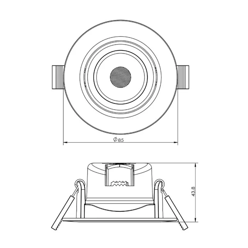 Lampa sufitowa wpuszczana LED SMD 68 230 V, biała 2700 K