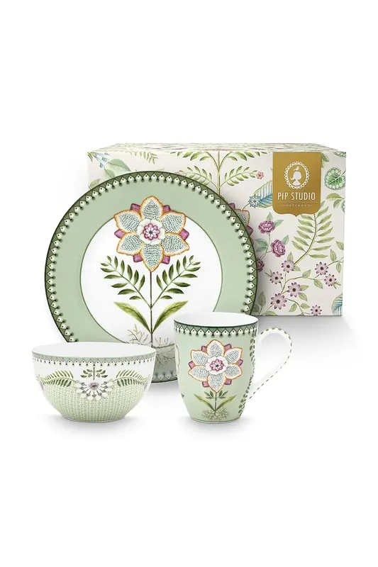 Pip Studio zestaw śniadaniowy Lily&Lotus 350 ml 3-pack