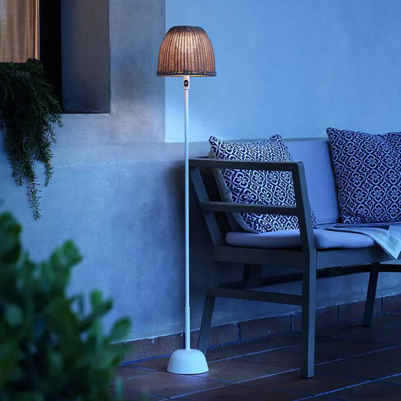 Bover lampa stojąca LED Atticus 114, naturalny biały/beżowy