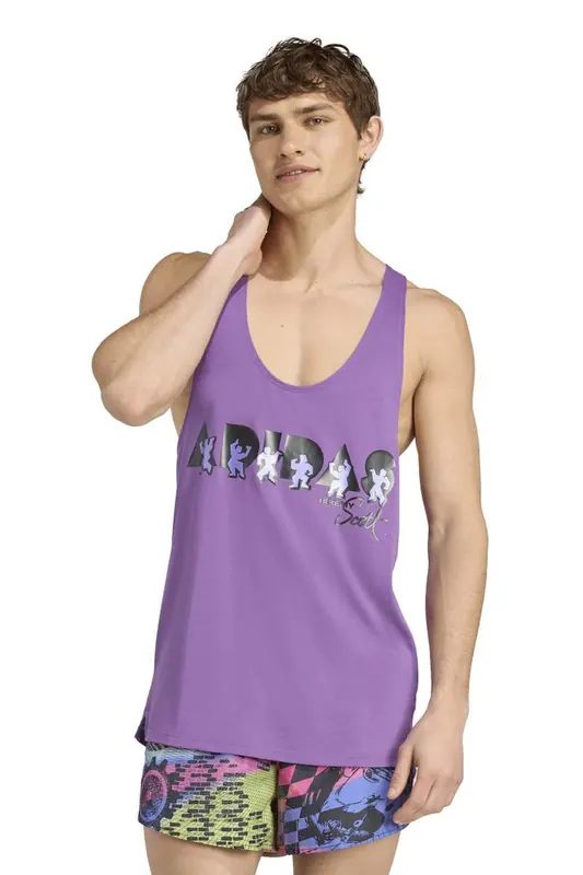 Adidas Performance Unisex  X Jeremy Scott Tank Top Maat: L | Sport Shirts Outlet | Unisex | Paars