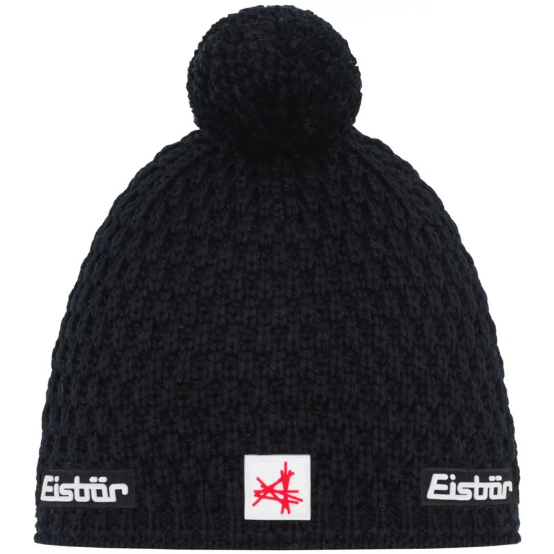 Eisbar Trail Pompon MÜ SA E33158-009, Damskie, Czarne, czapki, Merino, rozmiar: One size