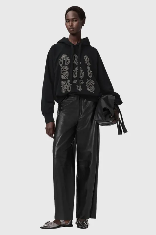 AllSaints Ella Talon Hoody Black Maat: L | Hoodies Outlet | Dames | Zwart