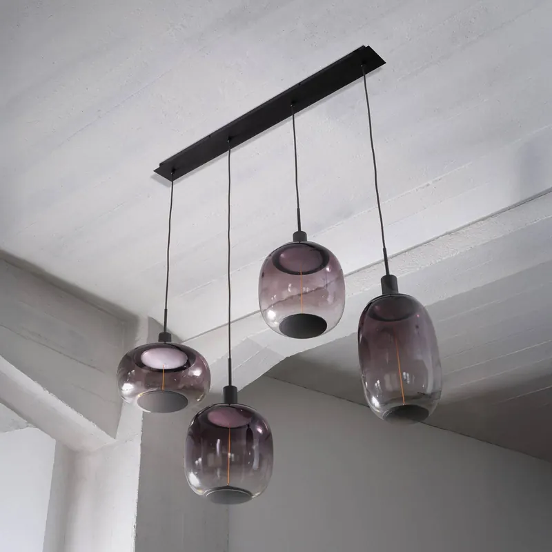 Żyrandol OSRAM Decor Needle Linear, szara, stal, 4-punktowa E27