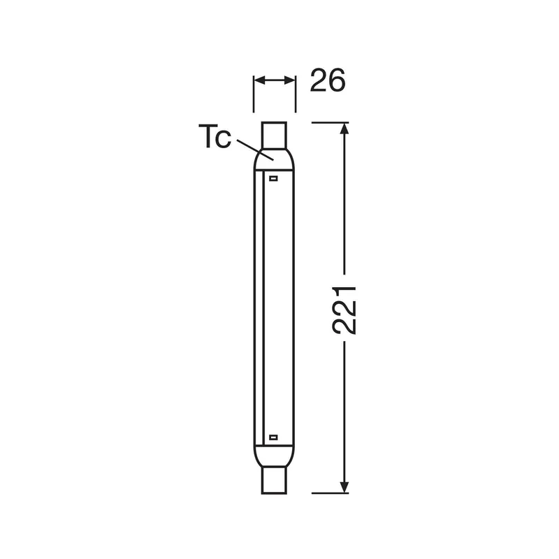 Żarówka rurkowa LED OSRAM S15, S19, 22,1 cm, 4 W, 2700 K
