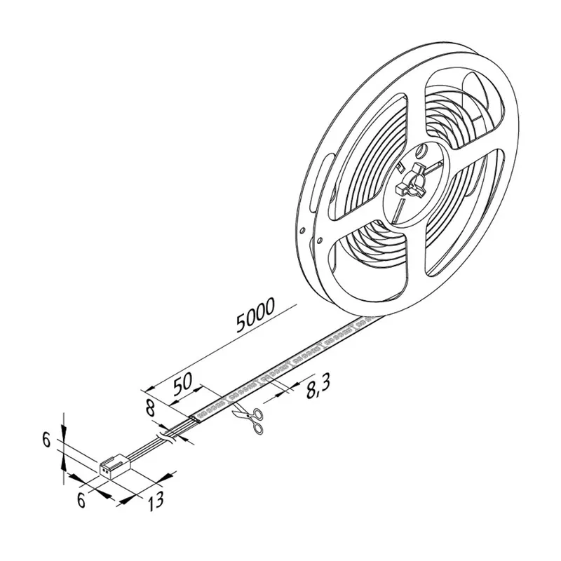 Taśma LED Basic-Tape S, IP54, 3000K, długość 500cm