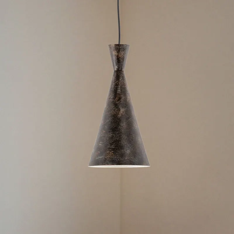 Żyrandol Tom, czarno-brązowa, metal, Ø 19 cm, E27