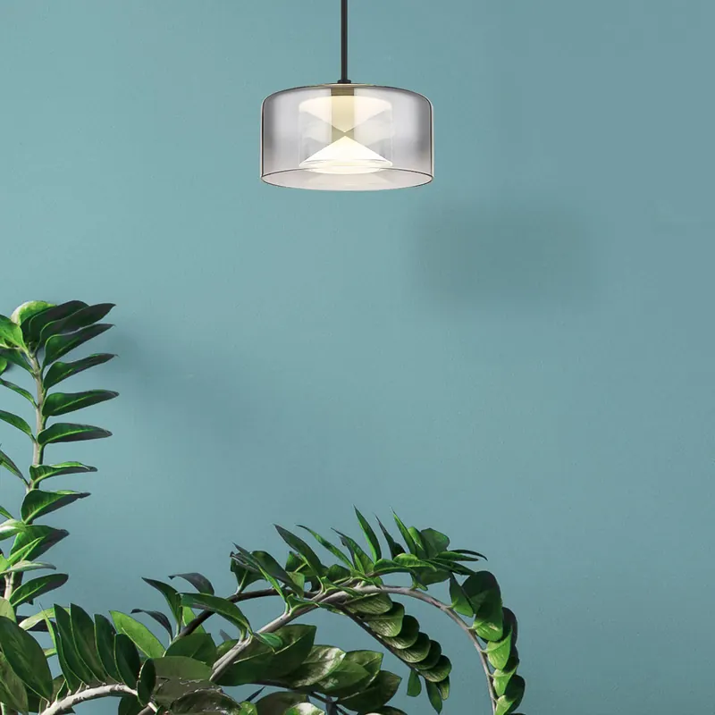 Lampa wisząca Belinda LED, Ø 15 cm, dymny szary, szkło