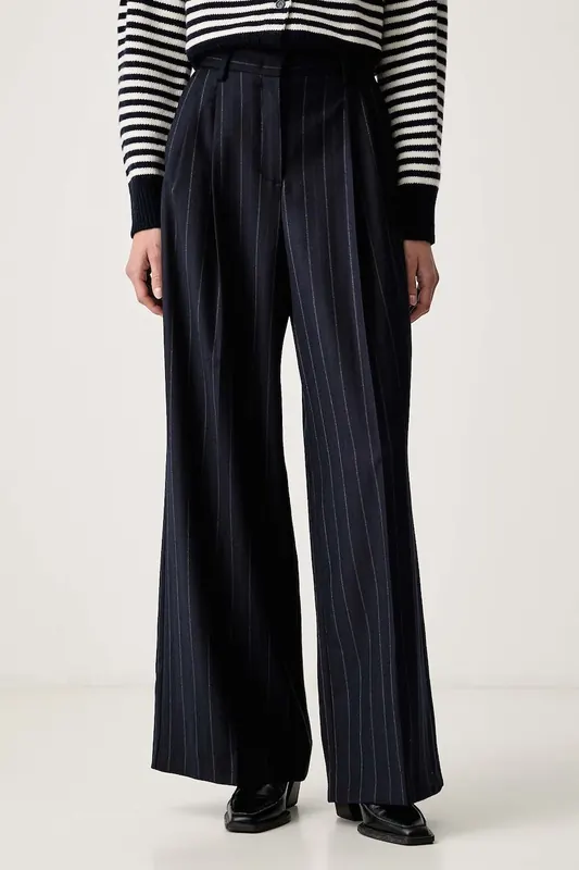 Weekend Max Mara spodnie damskie z wełną WKDNEBBIE