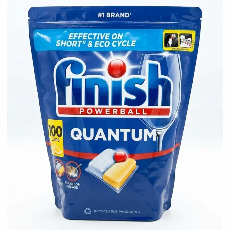 Finish Kapsułki Do Zmywarki Mycie Naczyń Czystość Quantum Lemon 100 sztuk