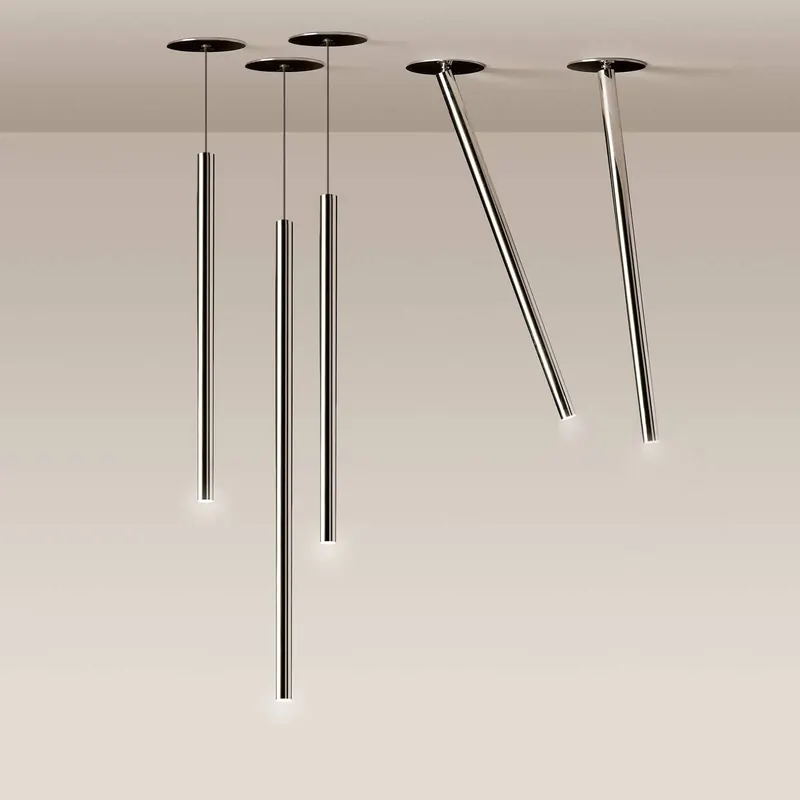 Lampa sufitowa LED Nemo Canna Nuda, chrom