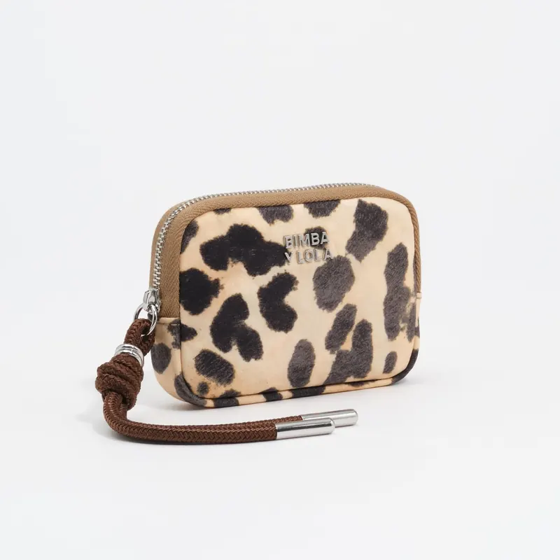 Portmonetka nylon Leopard naturalna
